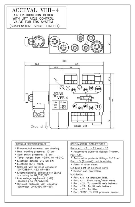 VEB - 4 Lift Axle Control Valve - Lift Axle System