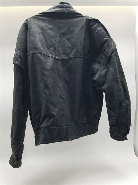 Men S PELLE MODA Black Leather Jacket L EBay