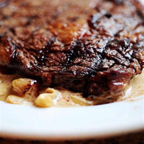 Rib Eye Steak With Blue Cheese And Onion Sauce Ribeye Steak Steak