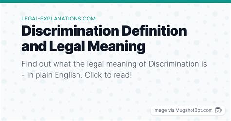 Discrimination Definition What Does Discrimination Mean