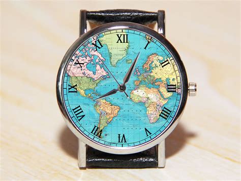 Watch World Map Watch Globe Travelers Watch Men S Watch Watch Earth