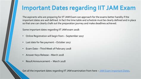 Ppt Iit Jam Exam Details Powerpoint Presentation Free Download Id