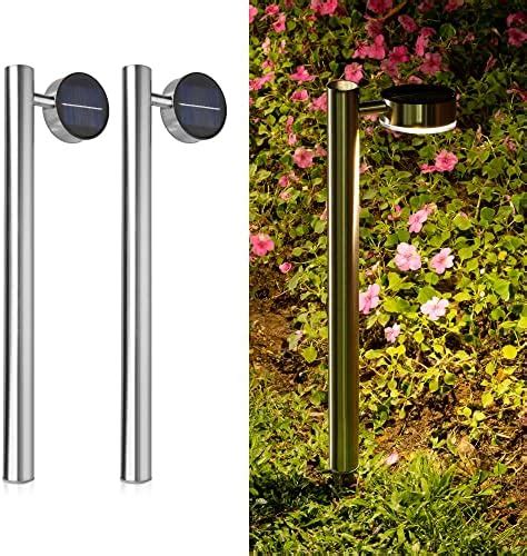 Navaris Set 2X Faretto Esterno Giardino Paletto Segna Passo Luce LED