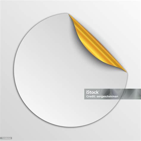 Paper Round Sticker Isolated Vector Illustration Stock Illustration