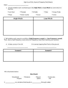 High and Low Pitch, Sound, & Frequency Test by JESSICA FRITH | TPT