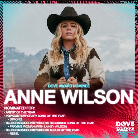 Anne Wilson Secures Four GMA Dove Award Nominations UMG Nashville