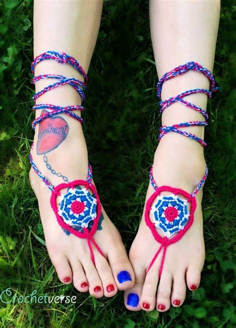 Free Crochet Barefoot Sandals Pattern Updated