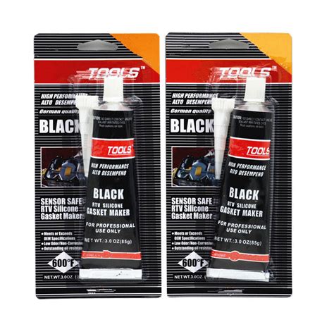 2 Pcs High Temp Safe Silicone Sealant Adhesive Black Glue Car Metal Adhesive Ebay