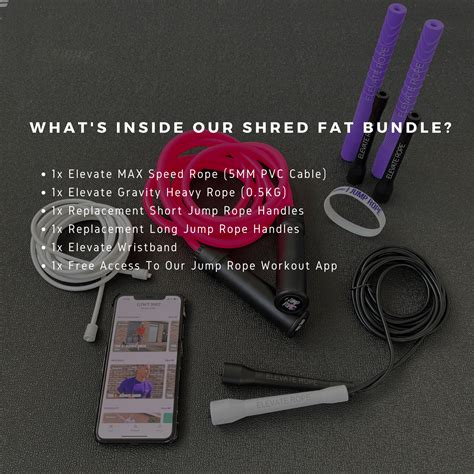 Shred Fat Bundle Quality Jump Ropes Elevate Rope Espa A The Fun