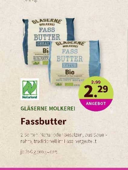 Gläserne Molkerei Fassbutter Angebot bei Denns Biomarkt 1Prospekte de