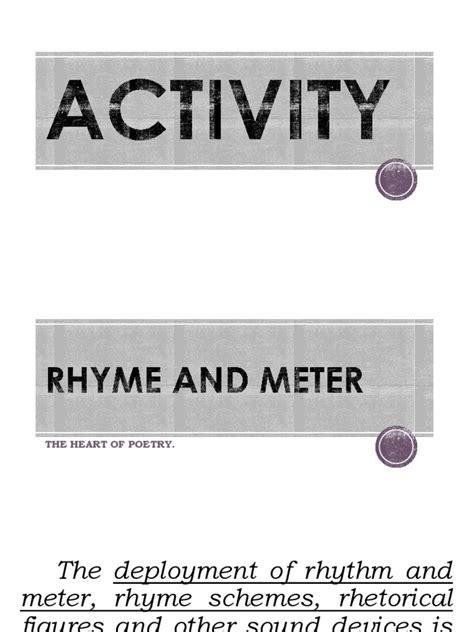 Lesson 2 Rhyme and Meter-Creative Writing | PDF | Metre (Poetry) | Poetry