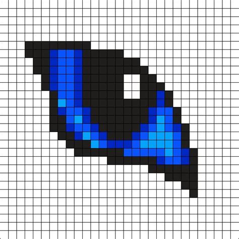 Dark Blue Cats Eye By Hoshinokaabi On Kandi Patterns Pixel Art Templates Easy Pixel Art