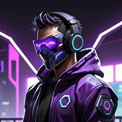 Gaming Profile Illustration Of A Man Nova In Black