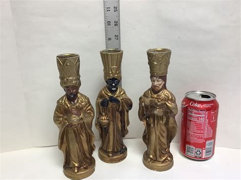 3 Wise Men Candleholders Vintage Etsy