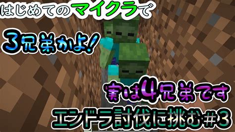 【マインクラフト】初めてのマイクラでエンドラ討伐に挑む 3 村を探して1000m 【初心者エンドラ討伐】 Youtube