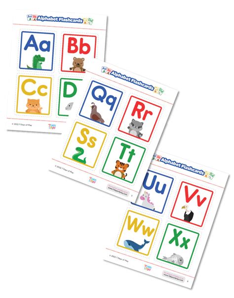 Uppercase And Lowercase Alphabet Flashcards Days Of Play