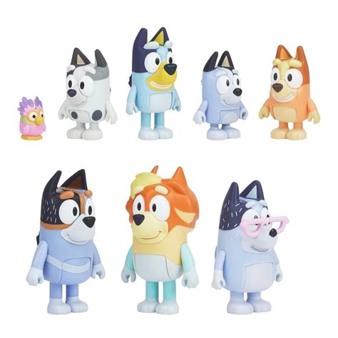 Ripley PACK 8 BLUEY 17393 JUGUETE PRE ESCOLAR FIGURAS SERIE 7