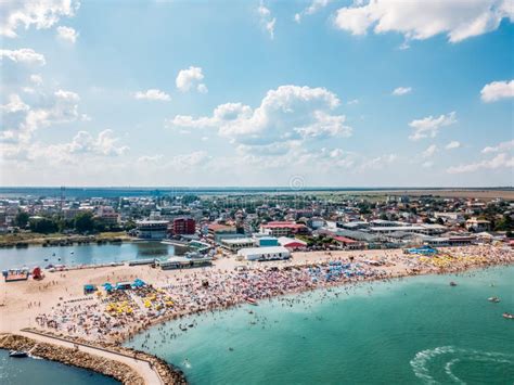 Aerial View of Costinesti Beach Resort in Romania Stock Image - Image ...