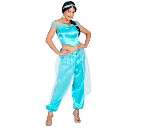 Costume Principessa Araba Odalisca Jasmine Top Pantaloni Fascia