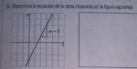 Determina La Ecuacion De La Recta Mostrada En La Figura Brainly Lat