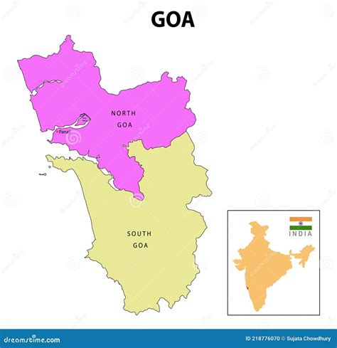 Goa Map Goa Administrative And Political Map Goa Map With