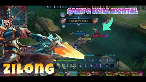 MUSUH KENA MENTAL ZILONG LOCK HYPER Mobile Legends YouTube