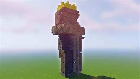 The ruin of an old Statue of a King I made : r/Minecraft