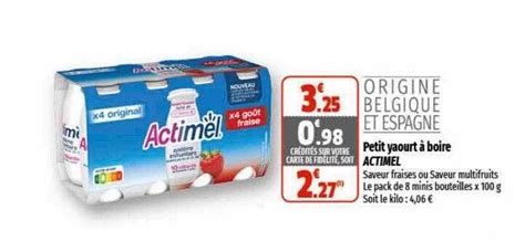 Promo Petit Yaourt Boire Actimel Chez Coccinelle Express