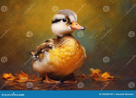 Baby mandarin duck. stock illustration. Illustration of mandarin ...