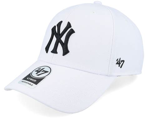 New York Yankees Mvp White Adjustable - 47 Brand Cap | Hatstoreworld.com