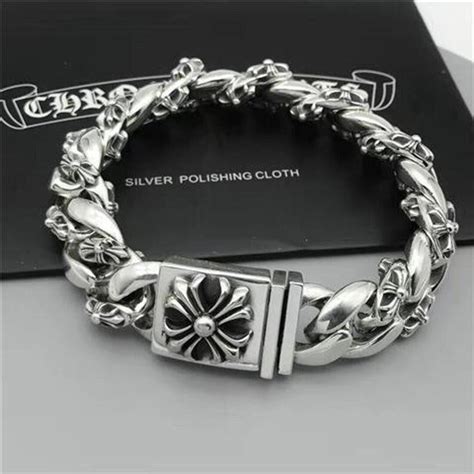 Silver Chrome Hearts Bracelet Chrome Hearts Floral Chain Etsy