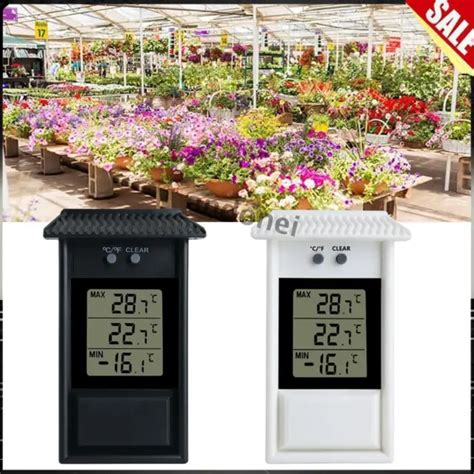 Digitalanzeige Max Min Gew Chshaus Thermometer Gauge Garten Innen Au En