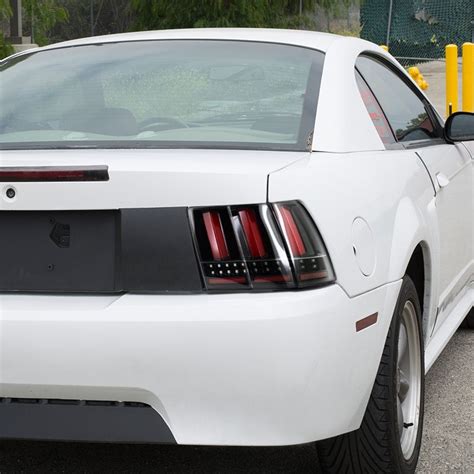 1999 2001 Ford Mustang Sequential Led Tail Lights Lt Mst99bkled Sq Tm