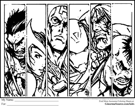 Unique Comics Animation: great avengers coloring pages