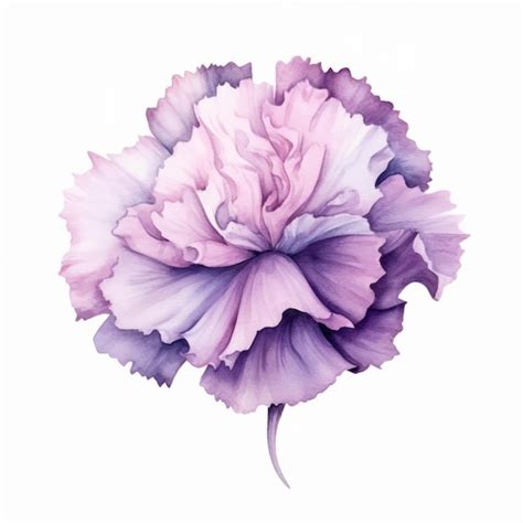 Premium Ai Image Beautiful Watercolor Illustration Of Purple Peony