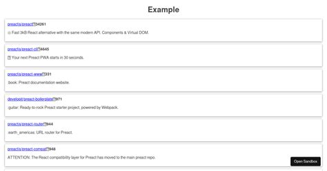 HOC From Preact Sample Codesandbox