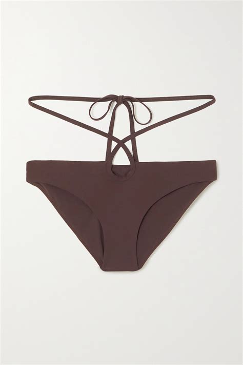 Buy Christopher Esber Cutout Tie Back Bikini Briefs Brown At 70 Off