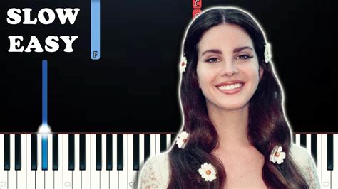 Lana Del Rey Paris Texas SLOW EASY PIANO TUTORIAL YouTube