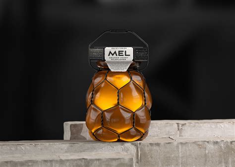 mel honey natural wildflower honey  sustainable packaging design