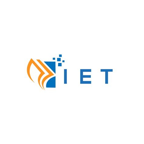 IET credit repair accounting logo design on white background. IET ...