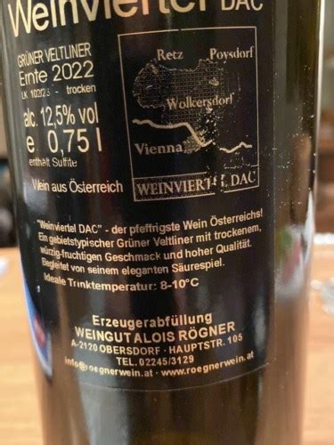 Weingut Alois Rögner Grüner Veltliner Vivino US