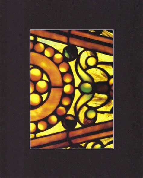 8x10 Matted Print Art Picture Louis Comfort Tiffany Stained Glass Yellow Detail Ebay