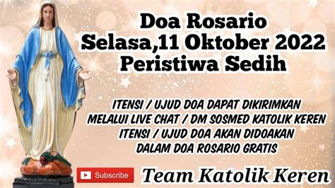 Doa Rosario Oktober Peristiwa Sedih Hari Selasa Pekan Biasa