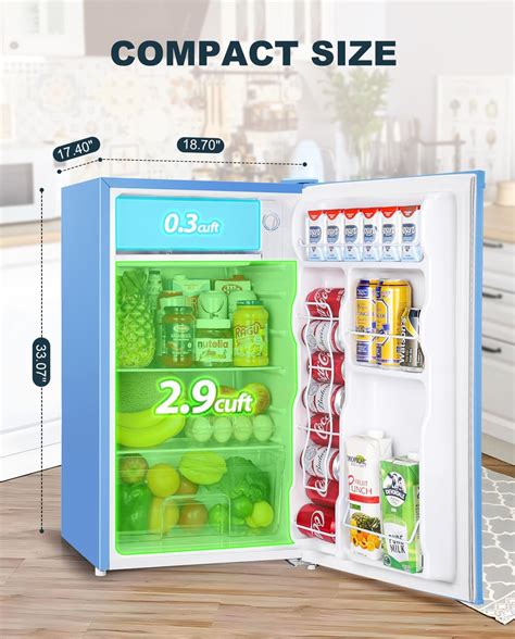 Compact Mini Fridge with Freezer - Upstreman 3.2 Cu.Ft, Single Door ...