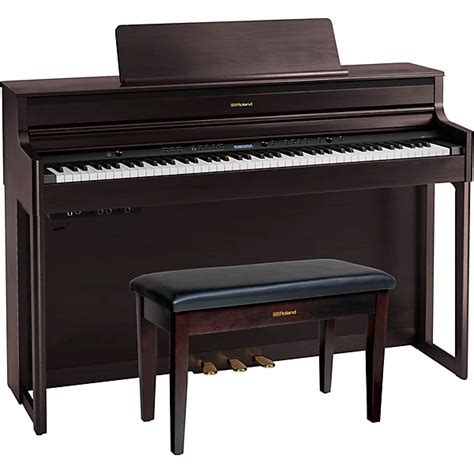 Roland Hp704 Digital Upright Piano With Bench Dark Rosewood Guitar Center