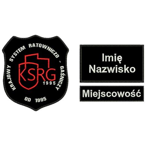 Komplet Naszywek KSRG Z Rzepem Nowe Logo Wersja 2 Sakohaft