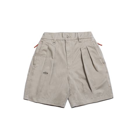 persevere pleated balloon shorts black light khaki