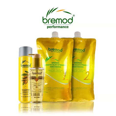 Bremod Performance Rebonding Hair Straightening Keratin With Hair Serum