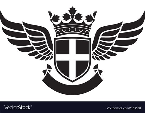 Wings Coat Of Arms Royalty Free Vector Image Vectorstock