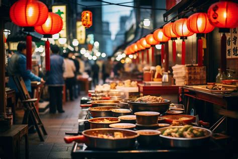 AI Generative image of a bustling Japanese street food market 30755892 Stock Photo at Vecteezy